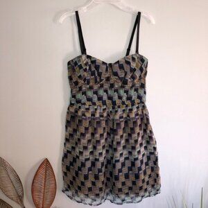 Bar 3 Mint Combo Sleeveless Mini Dress